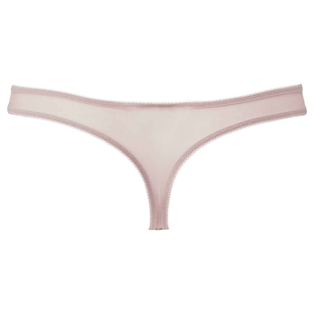 Gossard Glossies Lace Mink Sheer Mesh Thong Panty-8