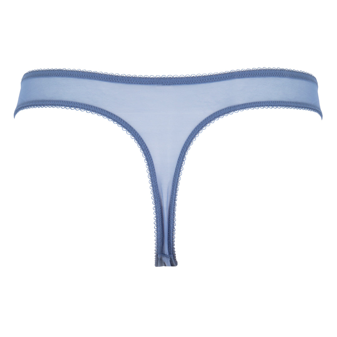 Gossard Superboost Lace Sheer Thong Panty Moonlight Blue-7