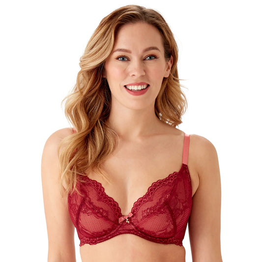 Gossard Superboost Lace Plunge Bra Cranberry/Raspberry Sorbet-0