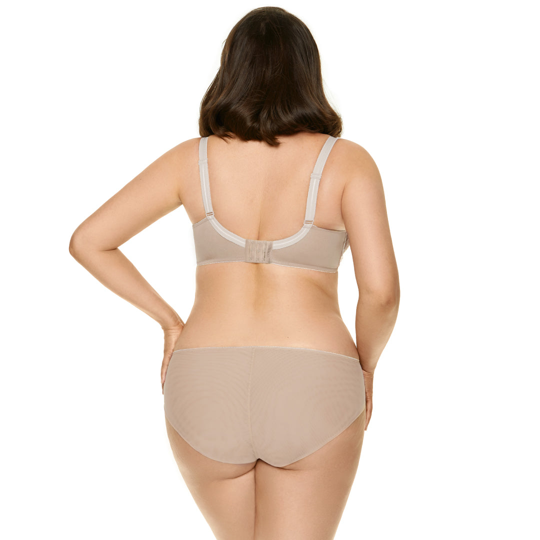 Sheer Mesh Balconette Bra Pamela Cappucino-9