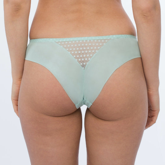 Sheer Mesh Tulle Embroidered Tanga Panty Juno-1