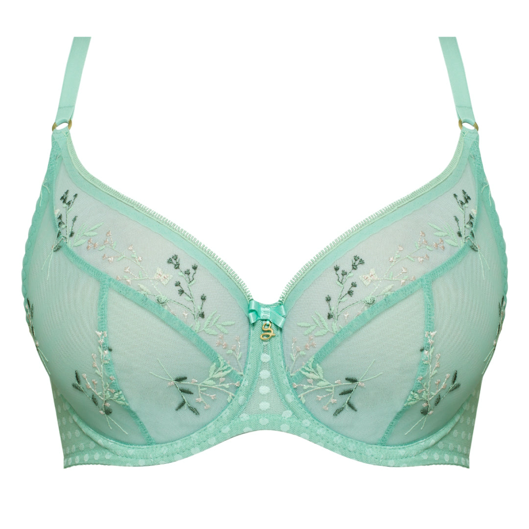 Sheer Mesh Tulle Full Coverage Bra Juno-5