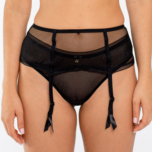 Transparent Tulle Garter Belt Samanta Leo