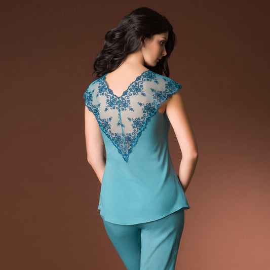 Sheer Lace Pajama Top Vova Lingerie Cosima-0