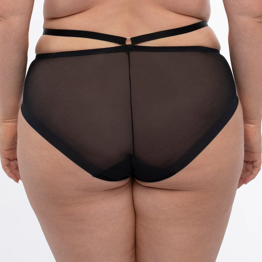 Transparent Tulle Embroidered Bikini Panty Antinea