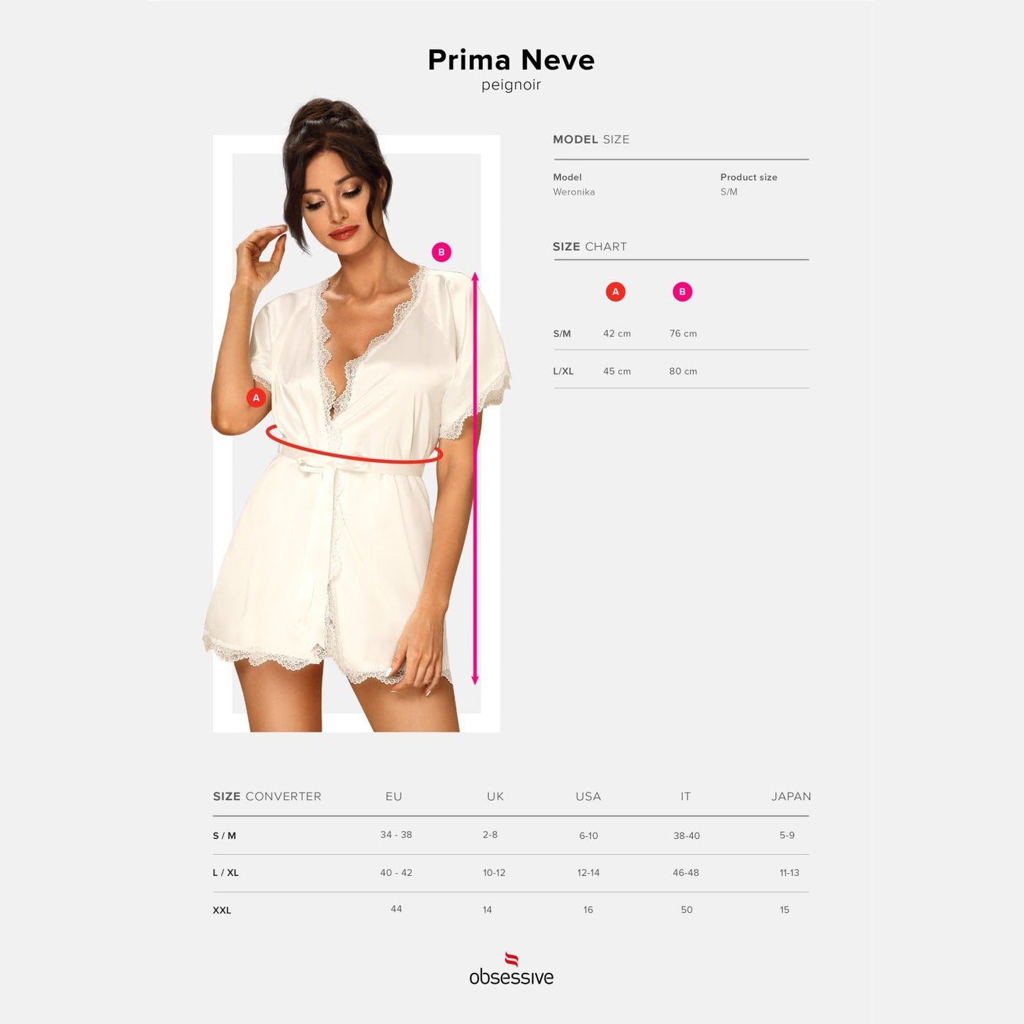 Smooth Satin Peniuar Obsessive Prima Neve-5