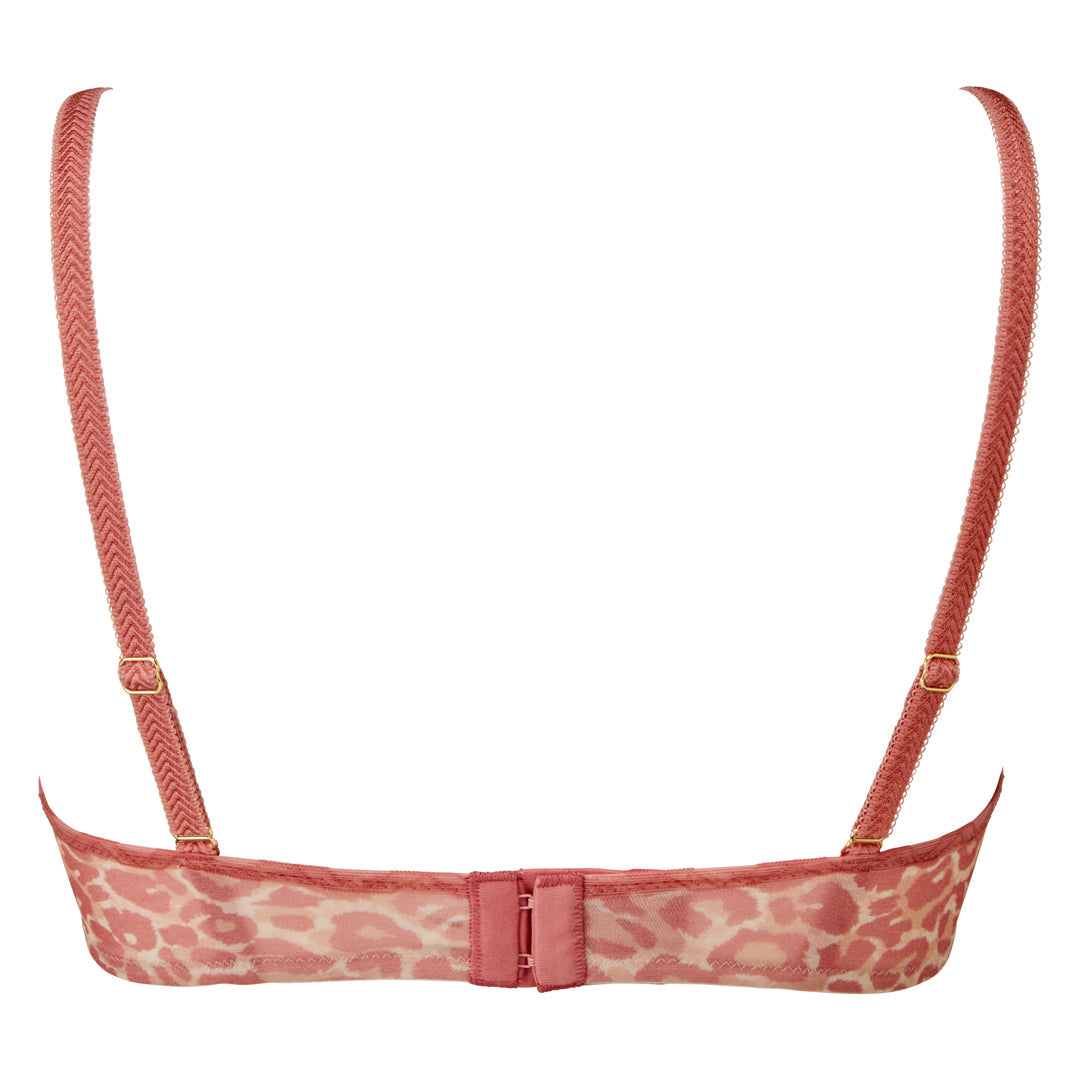 Gossard Glossies Pink Leopard Print Sheer Bra-8