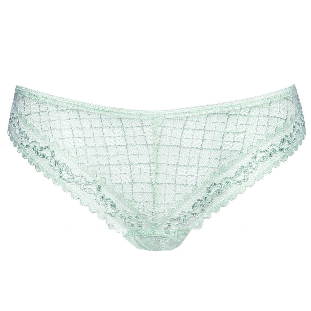 Soft Sheer Lace Thong Panty Gorteks Minty