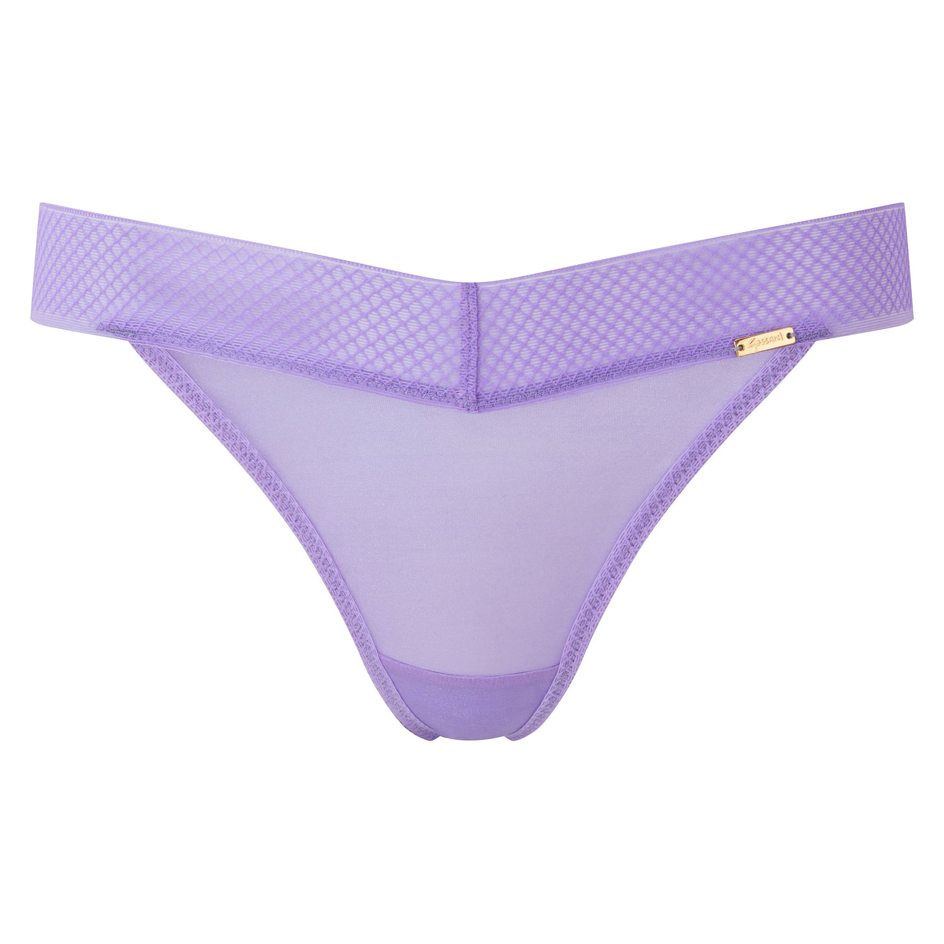 Gossard Glossies Violet Sheer Mesh Tanga Thong Panty-5