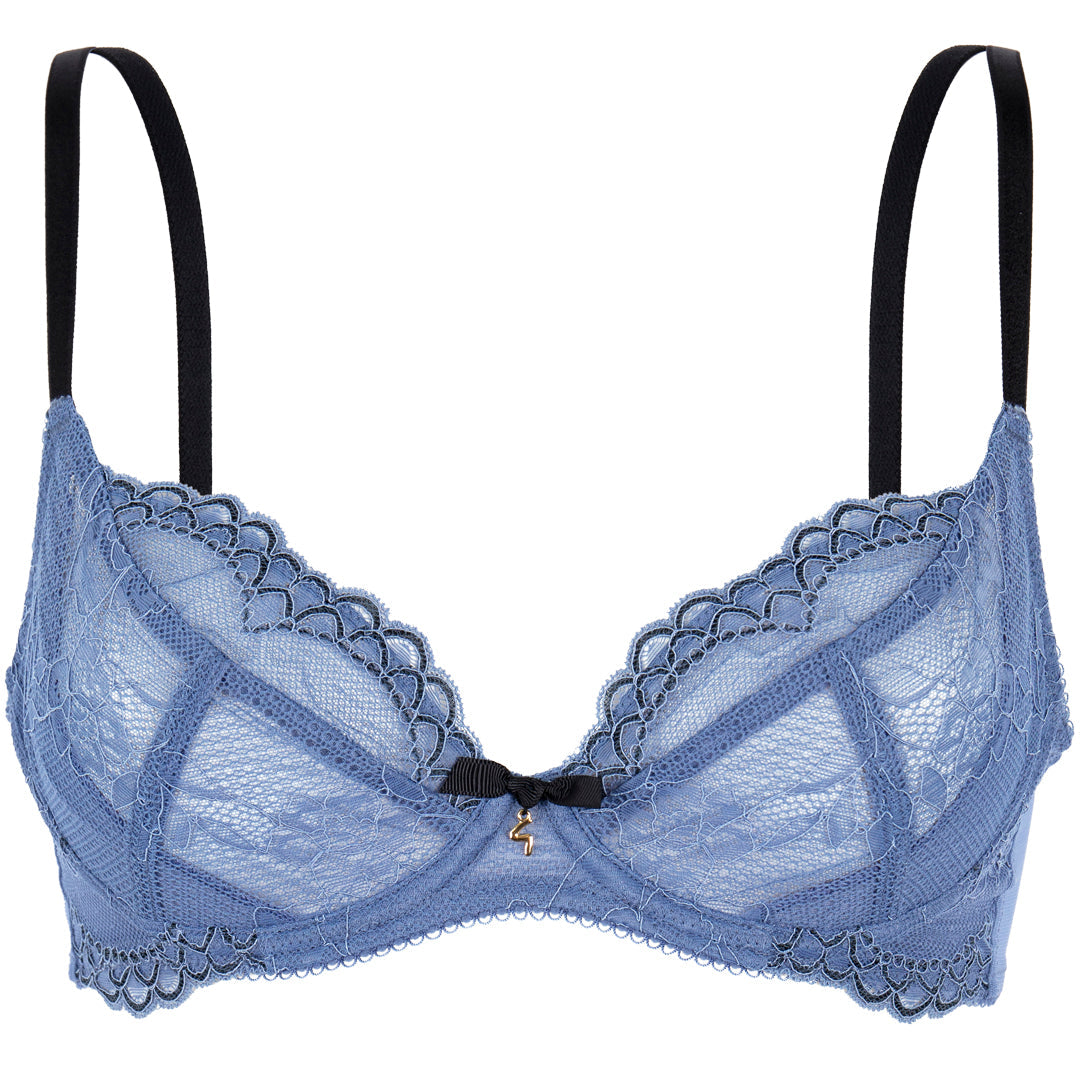 Gossard Superboost Lace Sheer Plunge Bra Moonlight Blue-6