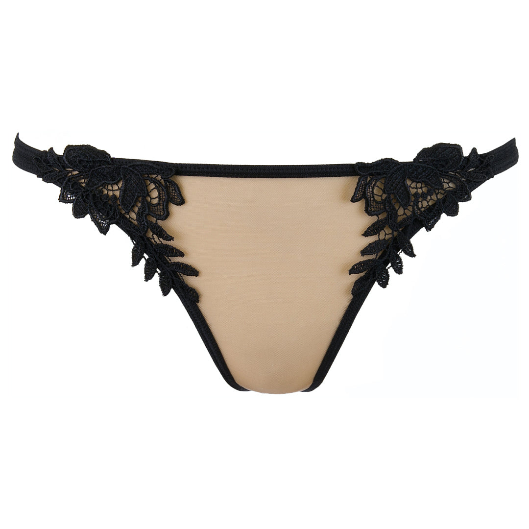 Axami Naughty in Nude Black Sexy String Thong-5