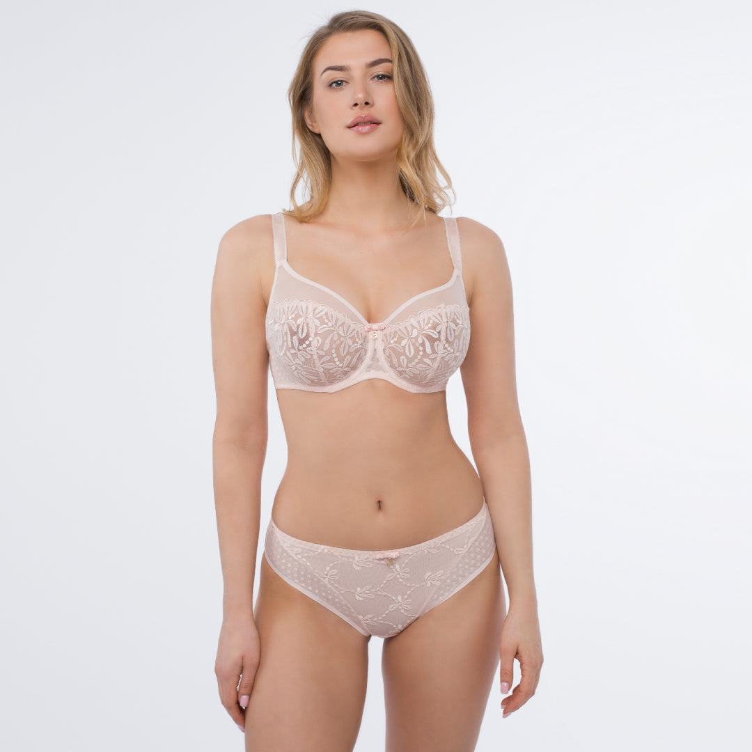 Sheer Mesh Tulle Embroidered Tanga Panty Donna-2