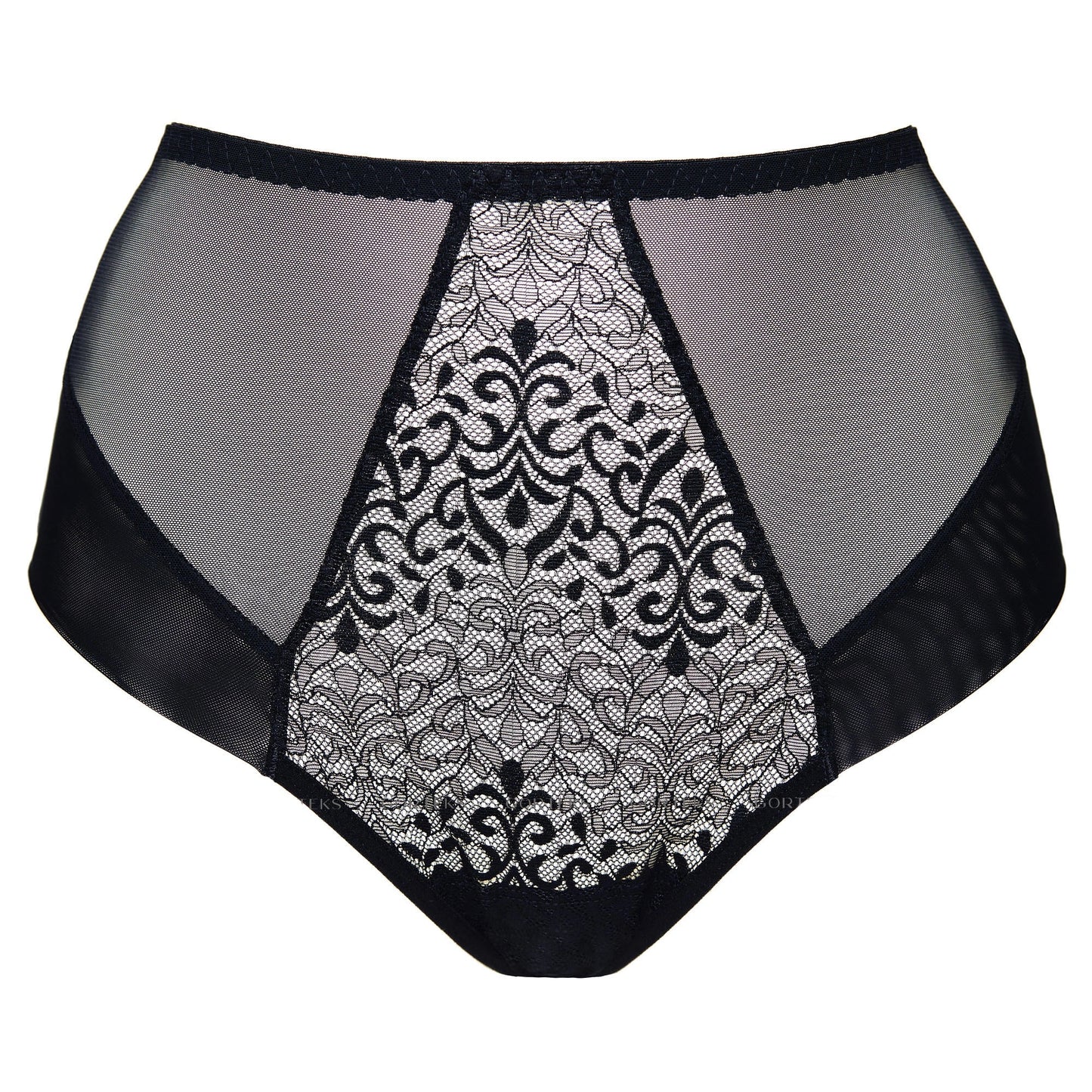 Sheer High Waist Full Brief Panty Gorteks Gabi