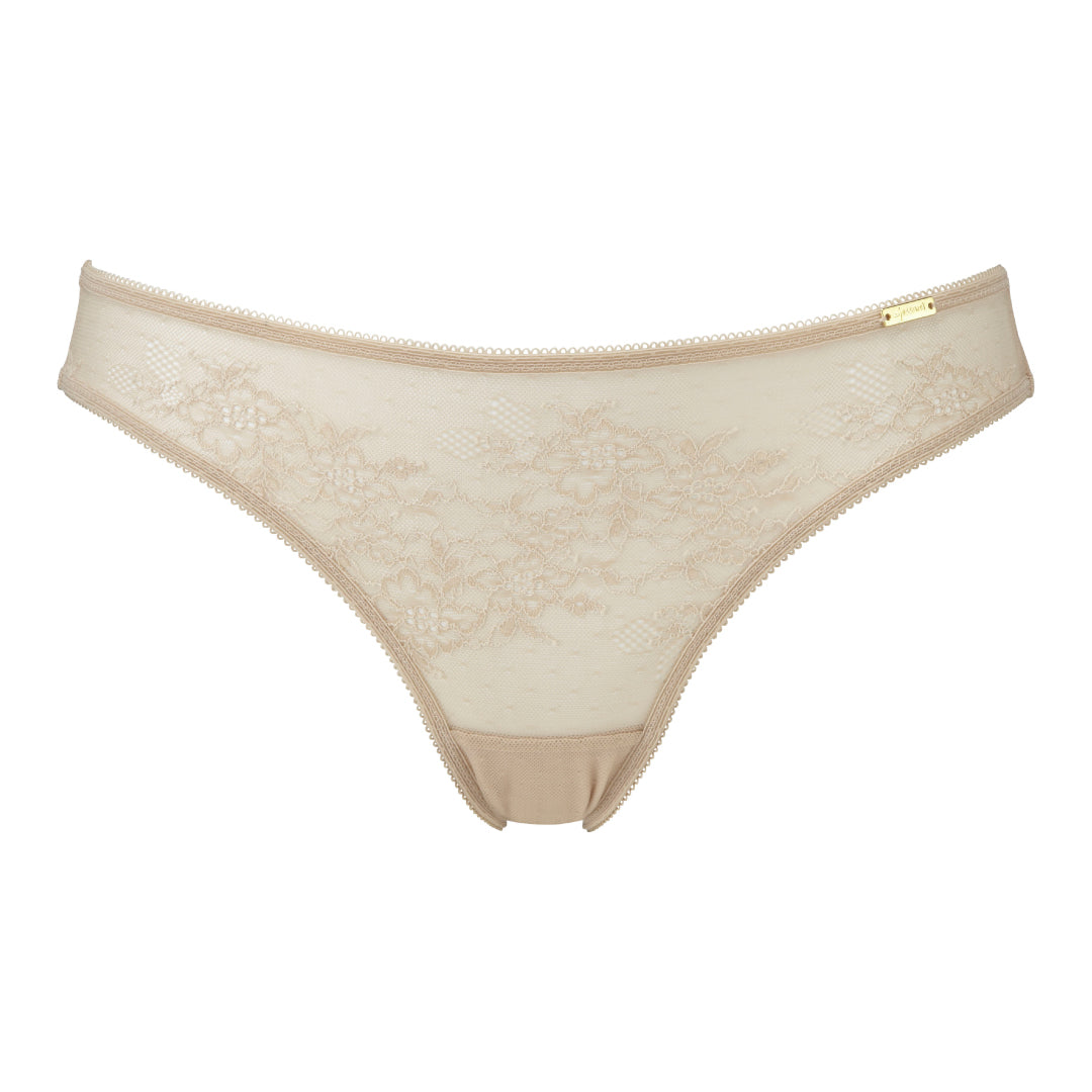 Sheer Lace Bikini Panty Gossard Glossies Lace Nude-7