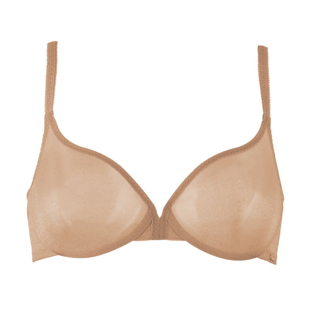 Sexy Sheer Molded Bra Gossard Glossies Nude-6