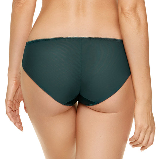 Semi Sheer Low Rise Bikini Panty Pamela Pine Green