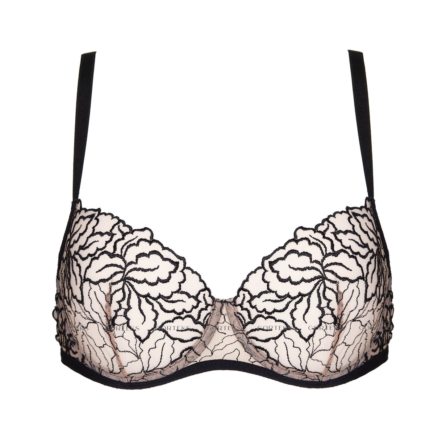 Sheer Mesh Demi Cup Bra Gorteks Rumi-5