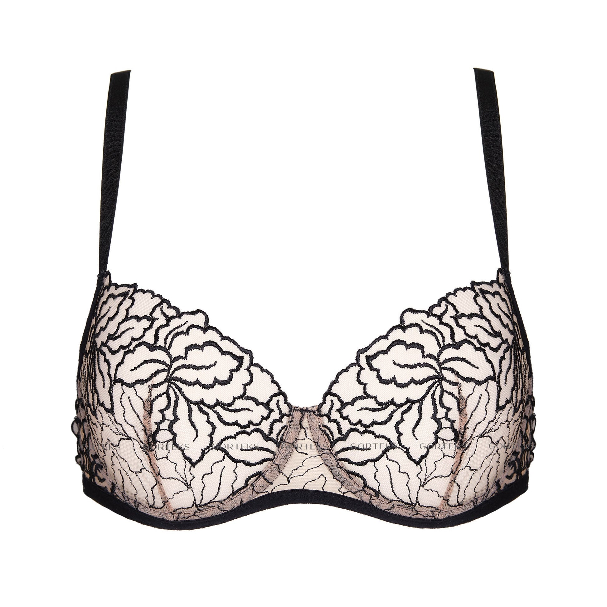 Sheer Mesh Demi Cup Bra Gorteks Rumi-5