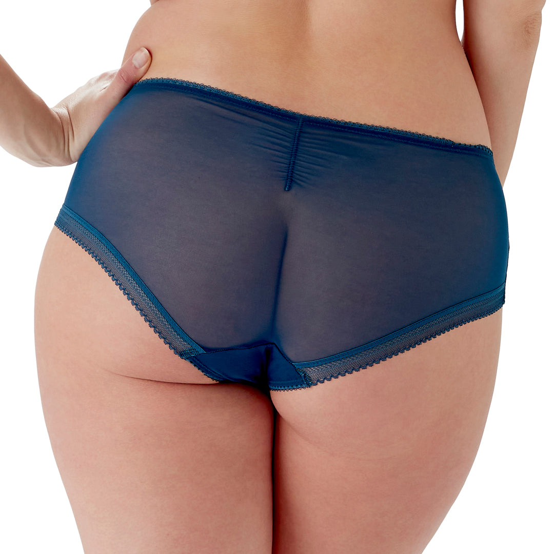 Gossard Swirl Sheer Short Panty Dark Teal-1