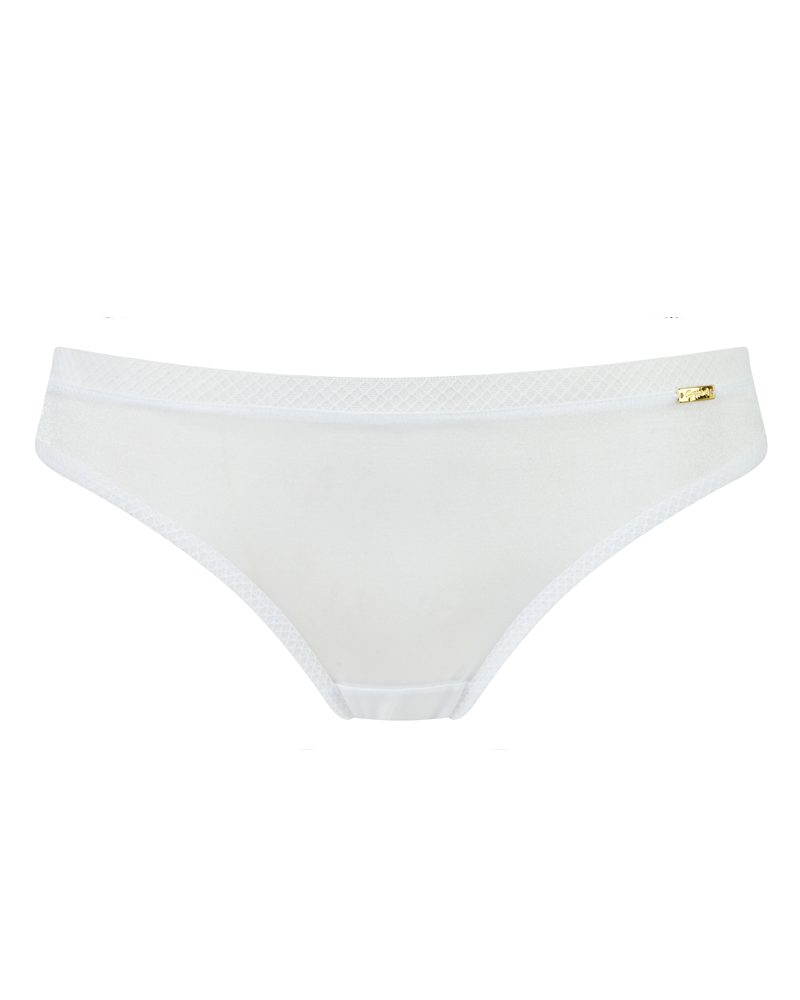 Sheer See Through Thong Panty Gossard Glossies White-2
