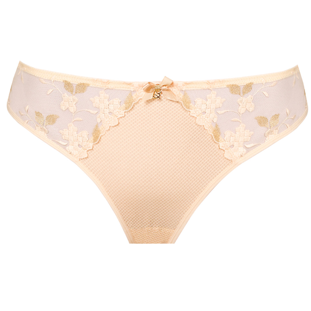 Sheer Mesh Tulle Embroidered Tanga Panty Valeria